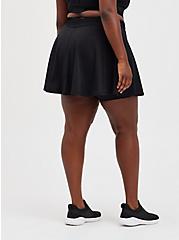Stretch Knit Mini Active Skirt With Bike Short, DEEP BLACK, alternate