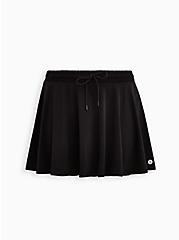 Stretch Knit Mini Active Skirt With Bike Short, DEEP BLACK, hi-res