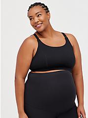 Maternity Wicking Sports Bra - Active Jersey Black, DEEP BLACK, alternate