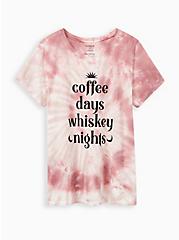 Everyday Tee - Signature Jersey Blush Tie Dye Coffee & Whiskey, MESA ROSA, hi-res