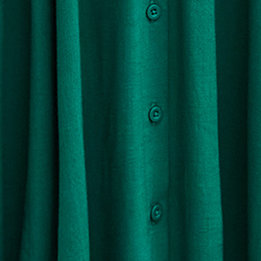 Plus Size Midi Rayon Slub Belted Shirtdress, GREEN, swatch