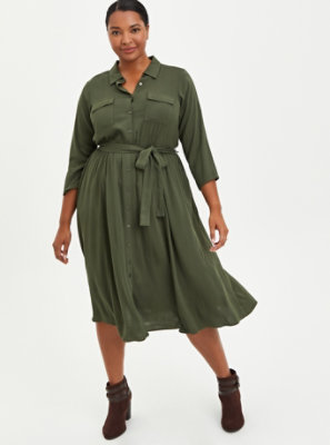 rayon shirt dress