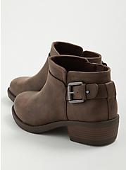 Side Buckle Bootie - Faux Leather Taupe (WW), TAUPE, alternate
