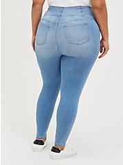Plus Size Corset Skinny Jean - Premium Stretch Medium Wash, BLUE DREAM, alternate