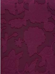 Abbey Blouse - Textured Floral Dark Purple, VIOLET, alternate
