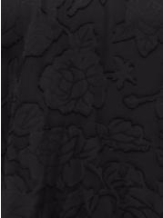 Abbey Chiffon Clip Floral Top, DEEP BLACK, alternate