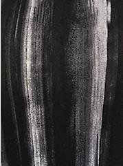 Black Stripe Tie Dye Super Soft Hi-Low A-Line Dress, STRIPED TIE DYE, alternate