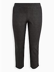 Plus Size Pull On Tapered Pant - Luxe Ponte Herringbone Grey, MULTI, hi-res