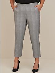 Pull-On Relaxed Taper Studio Luxe Ponte High-Rise Pant, TRADITIONAL PLAID, alternate