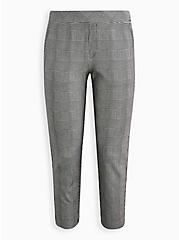 Plus Size Pull-On Relaxed Taper Studio Luxe Ponte High-Rise Pant, TRADITIONAL PLAID, hi-res