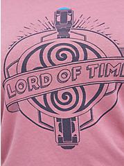 Plus Size Top - Her Universe Dr. Who Lord Of Time Pink, MESA ROSA, alternate