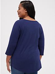 Plus Size Strappy Notch Top - Her Universe Dr. Who , PEACOAT, alternate