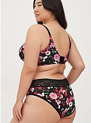 Lightly Lined Everyday Wire-Free Bra - Floral Black with 360° Back Smoothing™, MARAH FLORAL- BLACK, alternate