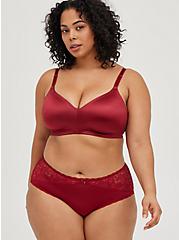 Plus Size Lightly Lined Everyday Wire-Free Bra - Red with 360° Back Smoothing™, BIKING RED, alternate
