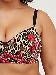 Plus Size Everyday Push Up Wire Free Bra - Floral Leopard with 360° Back Smoothing™, LEOPARD ROSE, alternate