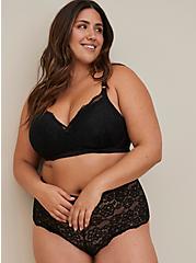 Plus Size Push-Up Wire-Free Bra - Lace Black with 360° Back Smoothing™, RICH BLACK, alternate
