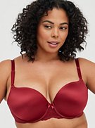 Push-Up T-Shirt Bra - Shine Red with 360° Back Smoothing™, , hi-res