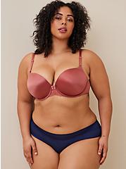 Plus Size T-Shirt Push-Up Smooth 360 Back Smoothing Bra, WITHERED ROSE PINK, alternate