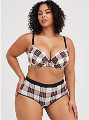 Lightly Lined T-Shirt Bra - Plaid White And Red with 360° Back Smoothing™, NEXT TARTAIN PLAID- RED, alternate