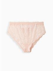Plus Size Lattice Back Cheeky Panty - Lace Pink, LOTUS, hi-res