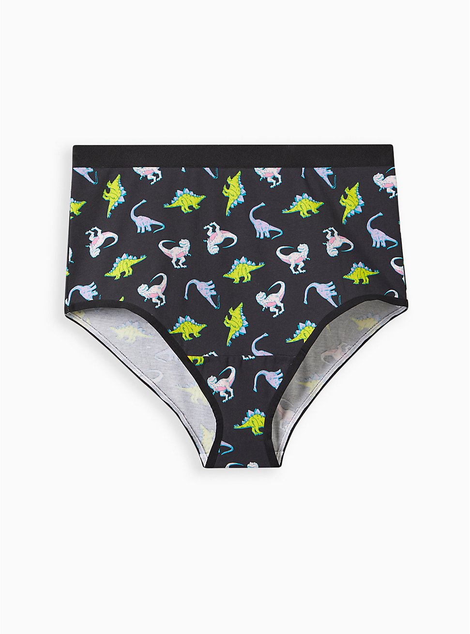 Plus Size Cotton High-Rise Cheeky Panty, DINO TOSS BLACK, hi-res