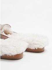 Fur Lined Mule - Grey Faux Suede (WW), TAUPE, alternate