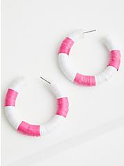 Plus Size Pink And Ivory Hoop, , alternate