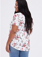 Breast Cancer Awareness Classic Fit Pocket Tee - Heritage Slub Floral White, OTHER PRINTS, alternate