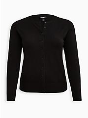 Classic Cardigan Sweater - Ultra Soft Black, DEEP BLACK, hi-res