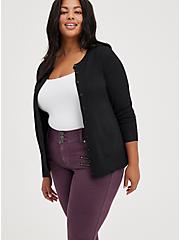 Plus Size Classic Cardigan Sweater - Ultra Soft Black, DEEP BLACK, hi-res