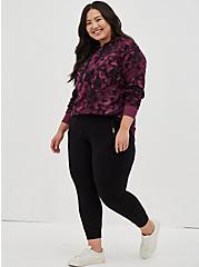 Drop Shoulder Relaxed Fit Sweater - Everyday Fleece Wings Violet, OTHER PRINTS, alternate