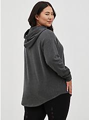 Plus Size Drop Shoulder Relaxed Fit Sweater - Everyday Fleece Charcoal, CHARCOAL  GREY, alternate