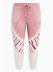 Plus Size Breast Cancer Awareness Classic Fit Active Jogger - Everyday Fleece Tie-Dye Pink , TIE DYE, hi-res