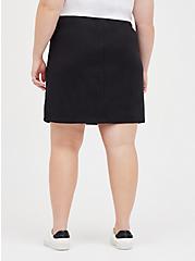 Plus Size A-Line Mini Skirt - Fleece Black, DEEP BLACK, alternate