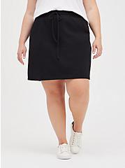 Plus Size A-Line Mini Skirt - Fleece Black, DEEP BLACK, hi-res