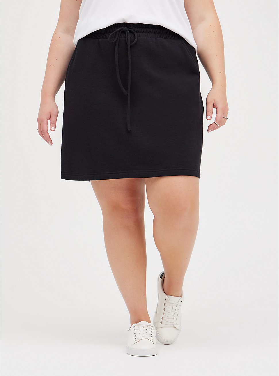A-Line Mini Skirt - Fleece Black, DEEP BLACK, hi-res