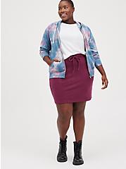 A-Line Mini Skirt - Fleece Purple , VIOLET, alternate