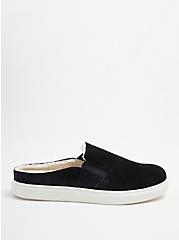 Plus Size Slip-On Sneaker - Velvet & Fur Lined Black (WW), BLACK, alternate