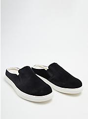 Plus Size Slip-On Sneaker - Velvet & Fur Lined Black (WW), BLACK, hi-res