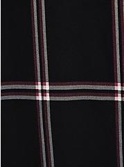 Plus Size A-Line Midi Skirt - Ponte Plaid Black, PLAID - BLACK, alternate