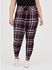 Pixie Pant - Luxe Ponte Burgundy Plaid, OTHER PRINTS, alternate