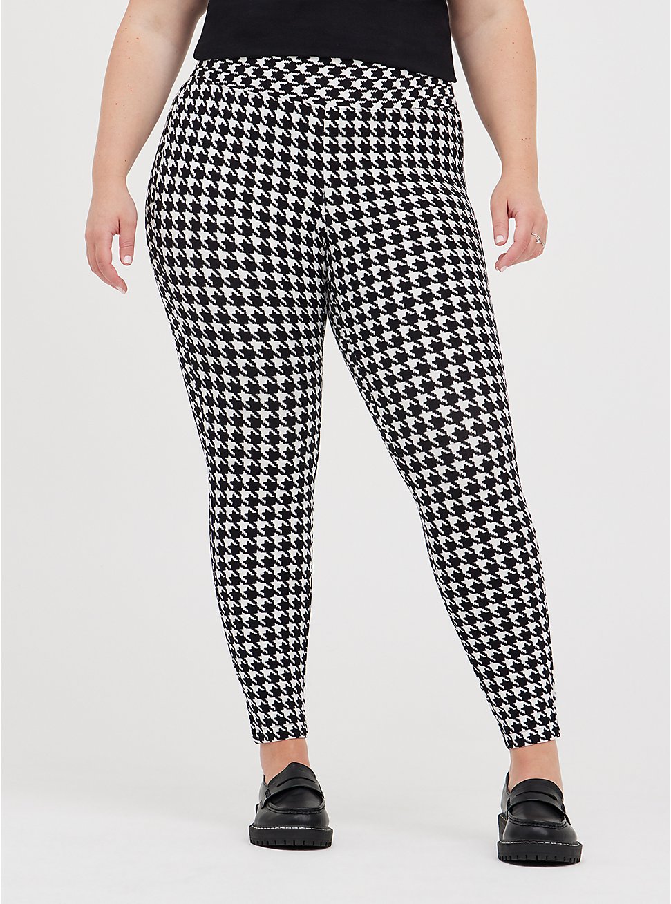 Pixie Pant - Luxe Ponte Houndstooth Grey, OTHER PRINTS, hi-res