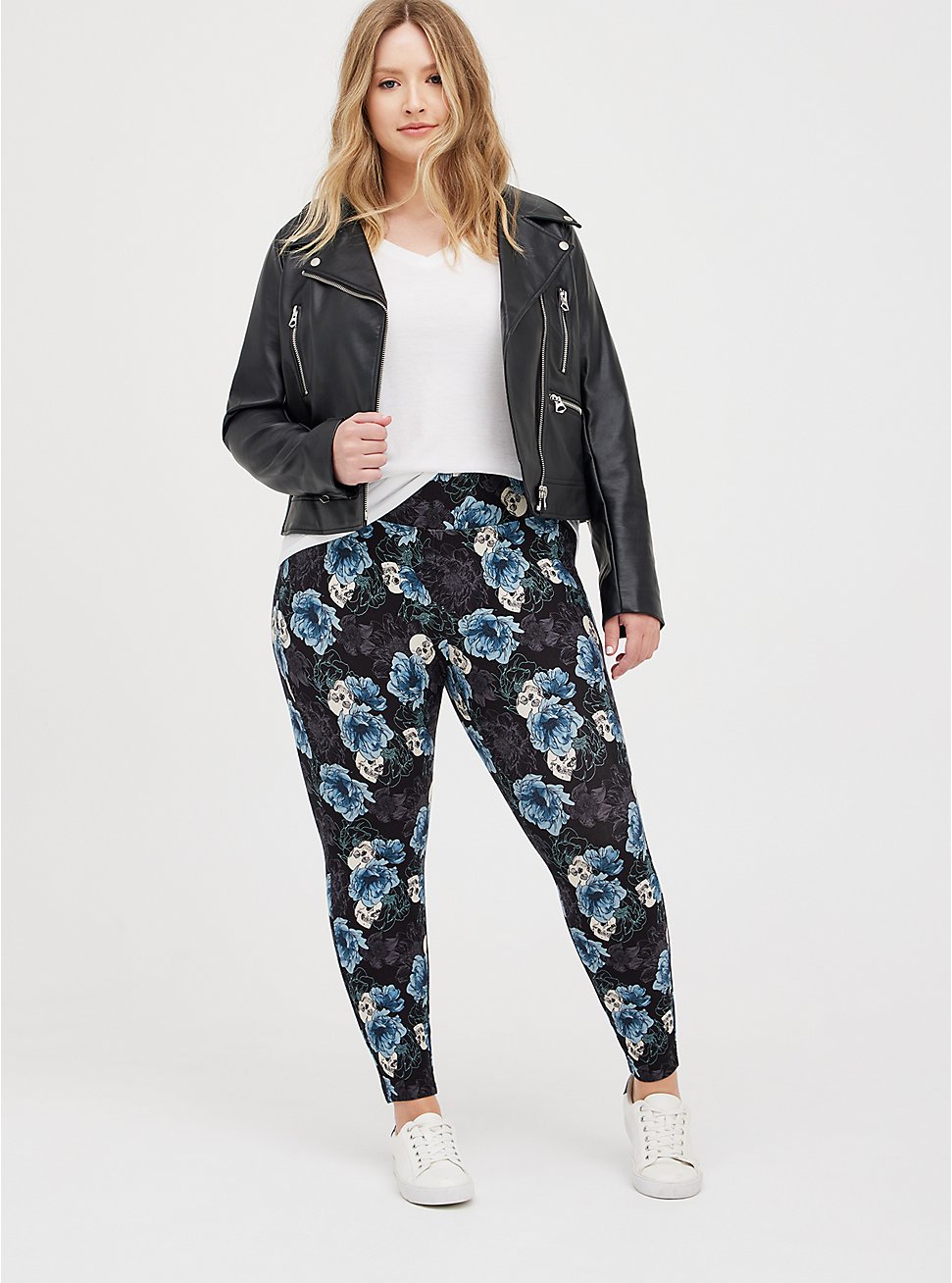 Pixie Pant - Luxe Ponte Floral Skull, MULTI FORAL, hi-res