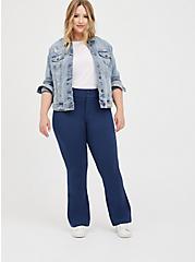Plus Size Mid-Rise Trouser - Luxe Ponte Dark Blue, DRESS BLUE, alternate