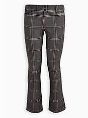 Plus Size Mid-Rise Trouser - Luxe Ponte Plaid Grey, OTHER PRINTS, hi-res