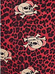 Peplum Dress - Ponte Skulls Leopard Red, SKULL, alternate
