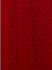 Maxi Chiffon Clip Dot Pleated Dress, RED, alternate