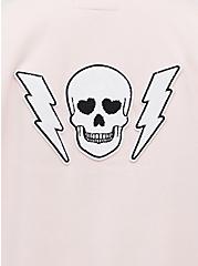 Varsity Bomber - Fleece Skull Pink, PINK SKULL, alternate
