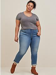 Plus Size Lean Jean Straight Super Soft High-Rise Jean, MARITIME, alternate