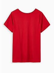 Plus Size Slim Fit Crew Tee - Signature Jersey Hello Kitty Red, RED, alternate